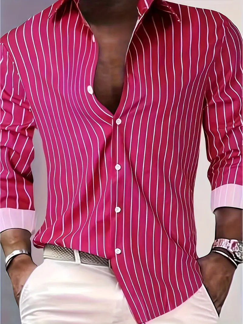 Matthew: Lightweight Long-Sleeve Button-Down Shirt for Spring & Summer