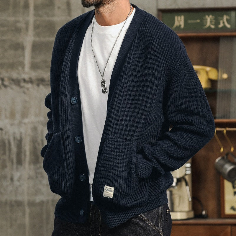 Classic Men's Knit Cardigan Sweater
