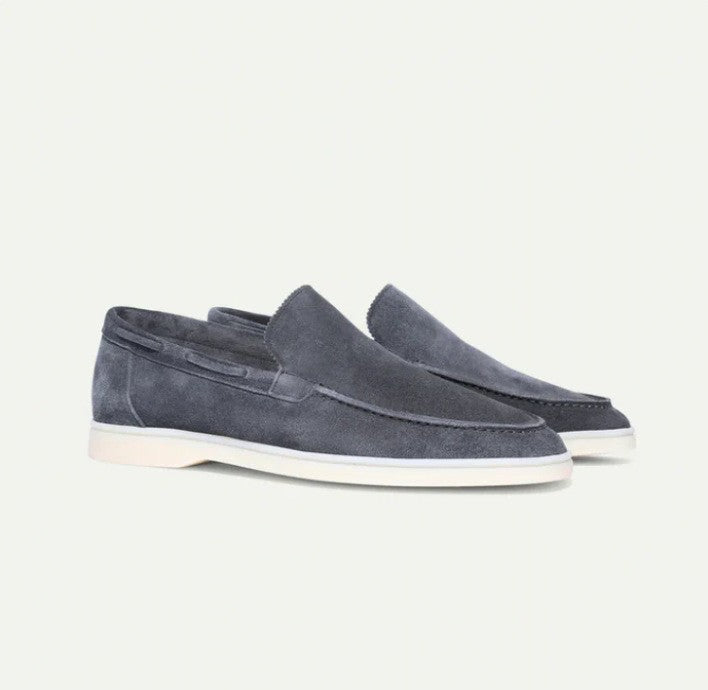 Matte Suede Slip-On Loafers