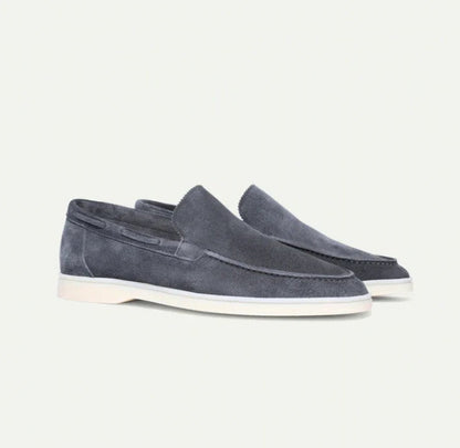 Matte Suede Slip-On Loafers