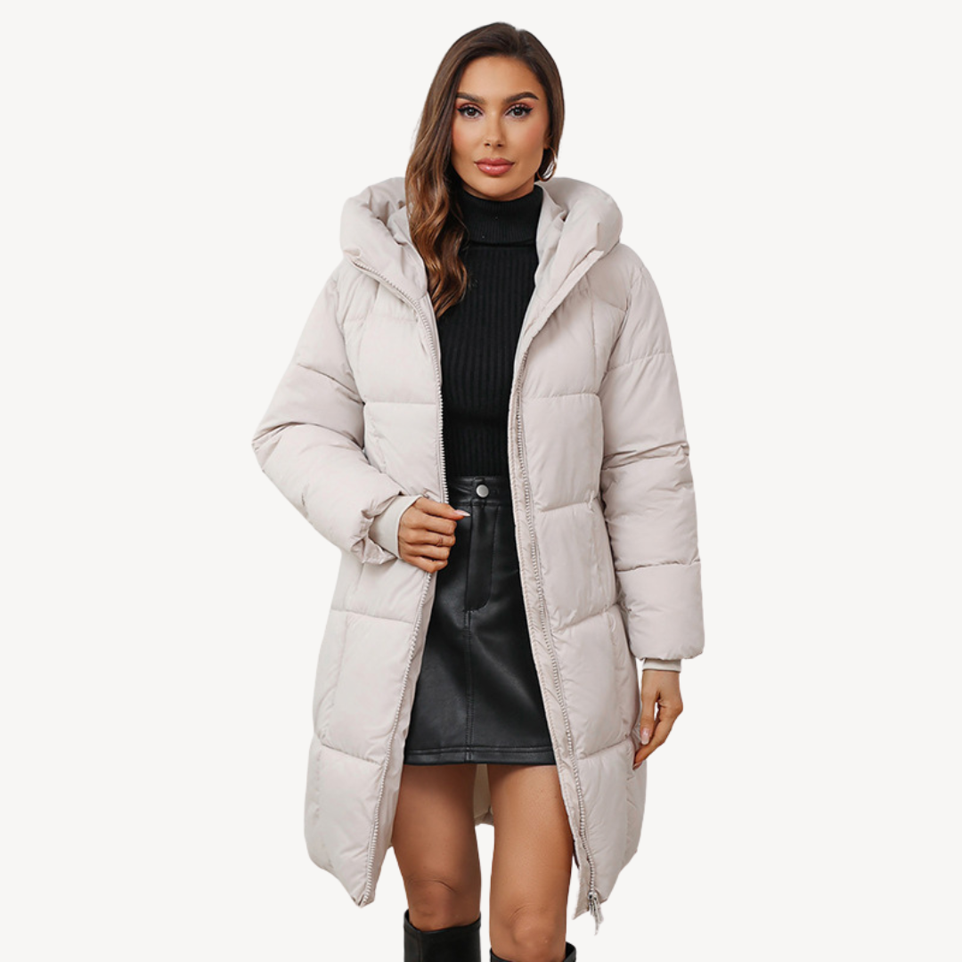 Puffer Coat with Hood for Women
