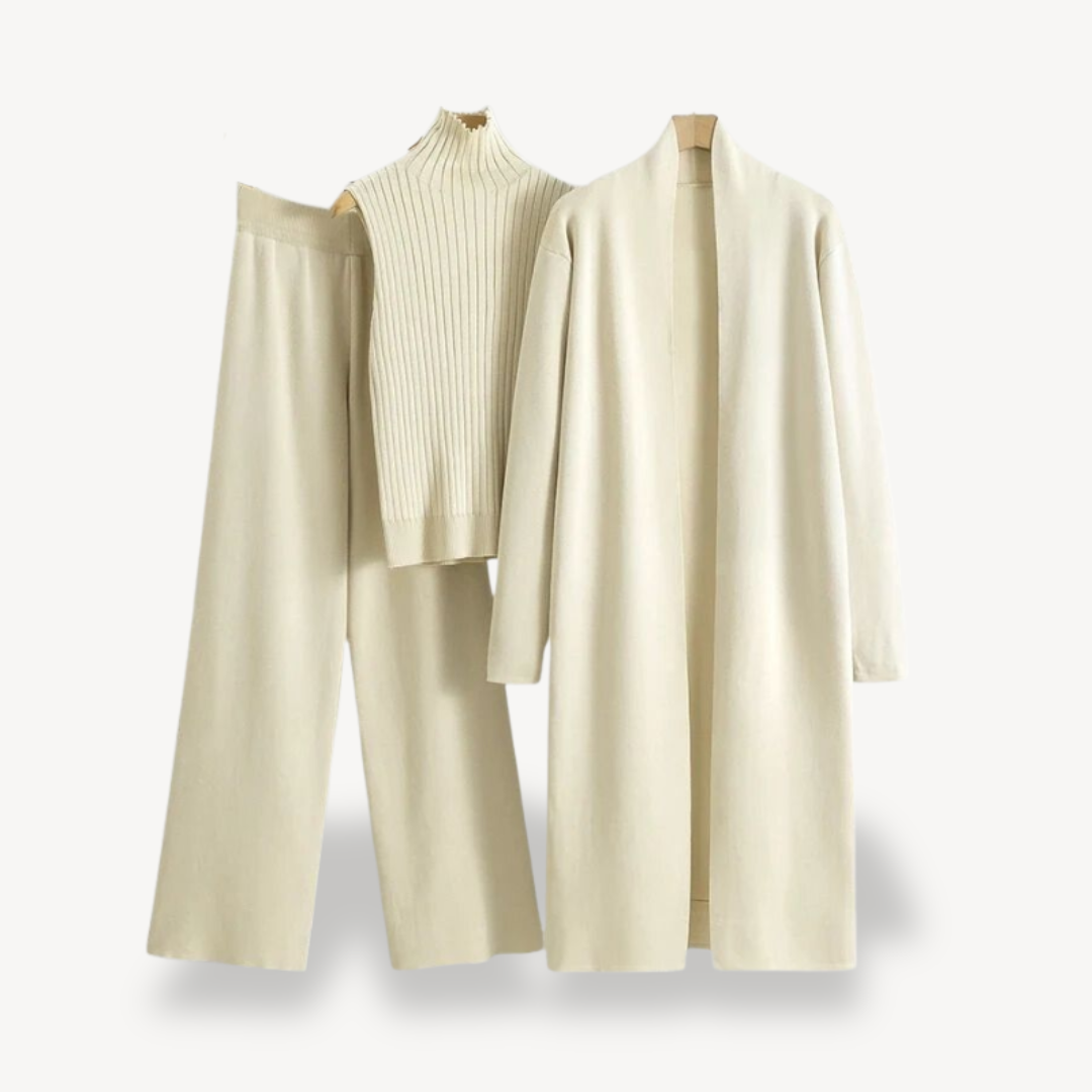 Women’s Ribbed Knit 3-Piece Set