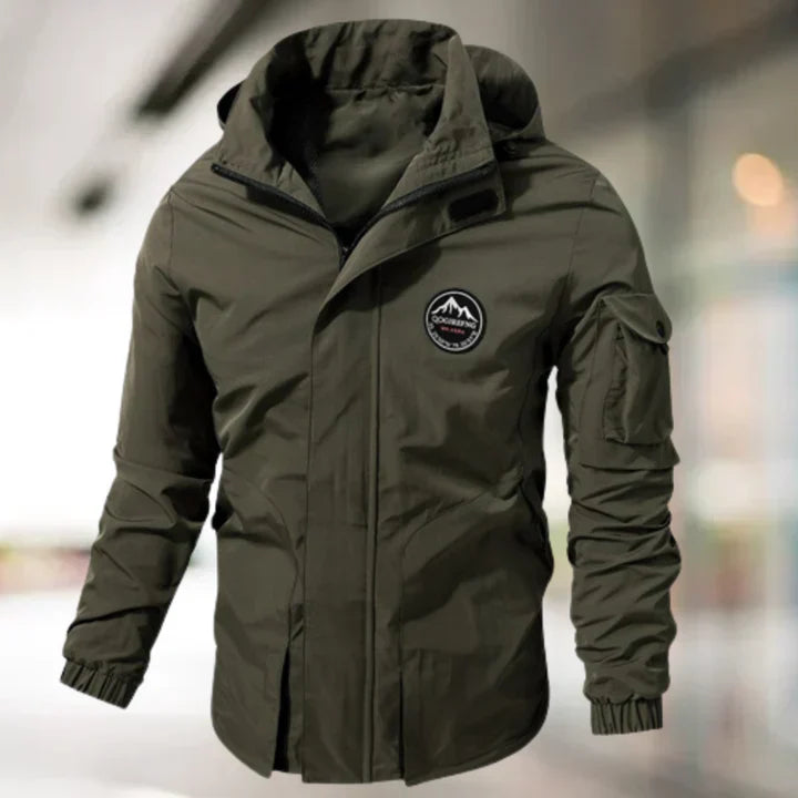 Military-style windproof cargo bomber jacket by Xavian