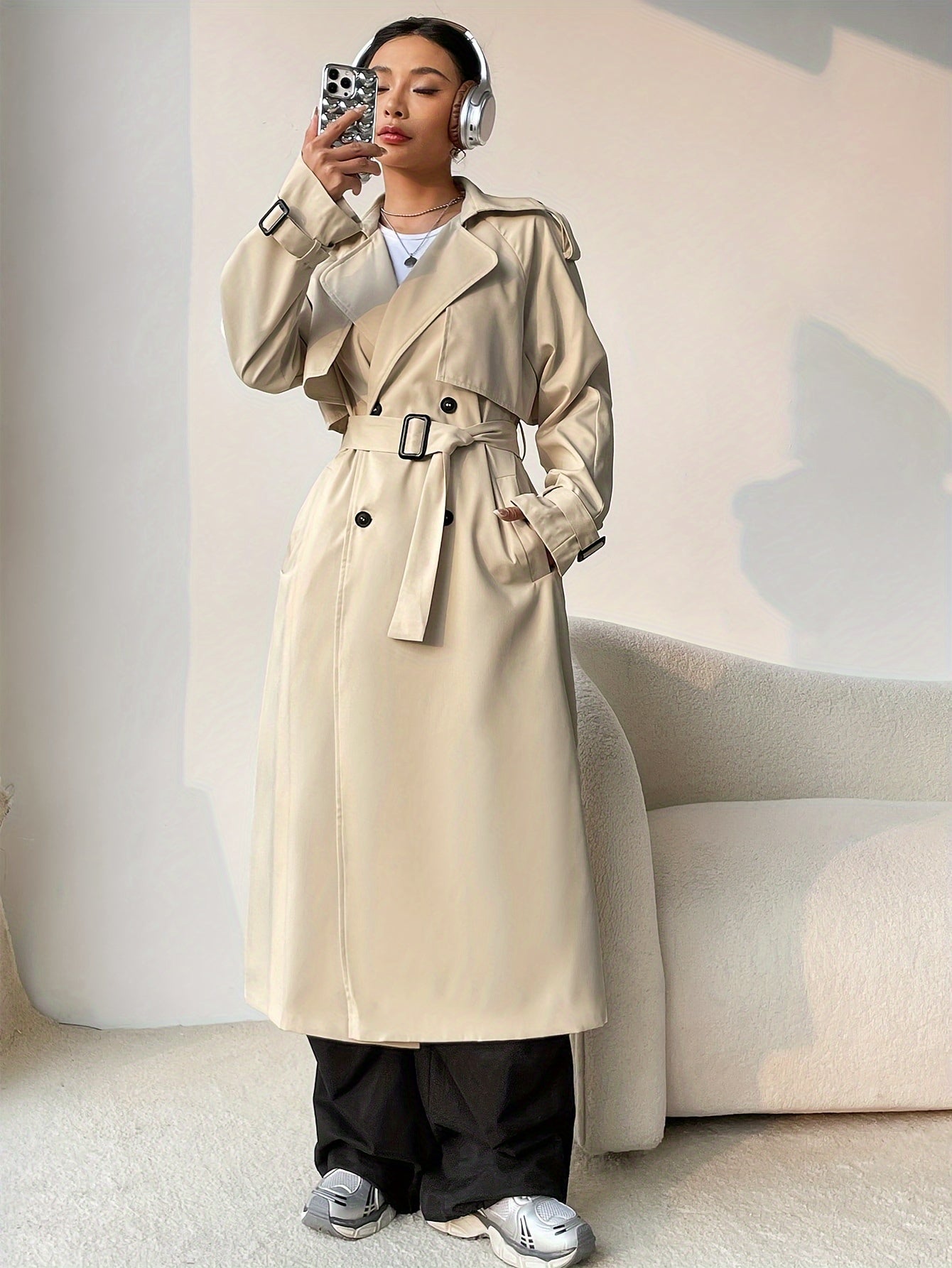 Classic Waterproof Trench Coat for Women