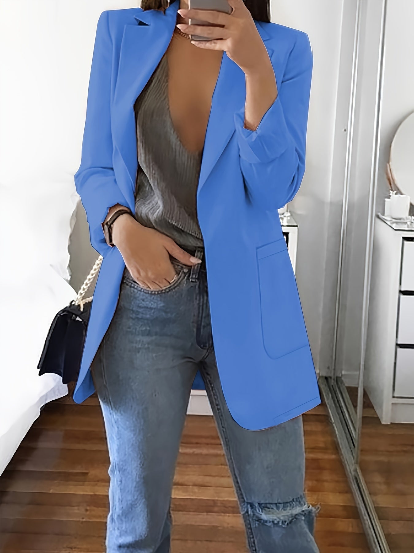 Classic Professional Solid Blazer for Women