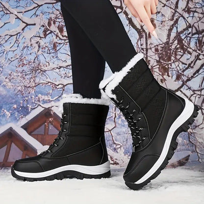Waterproof women's snow boots - insulated winter boots with non-slip soles