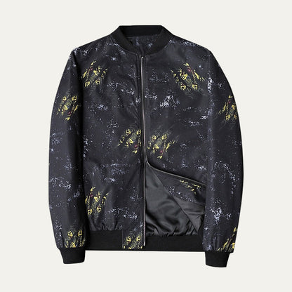 Men’s Artistic Graphic Zip Up Bomber Jacket