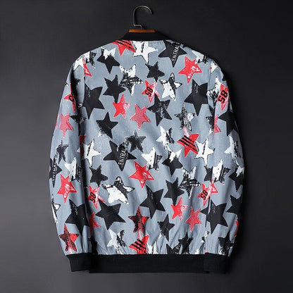 Abstract Printed Men's Bomber Jacket - Enzo