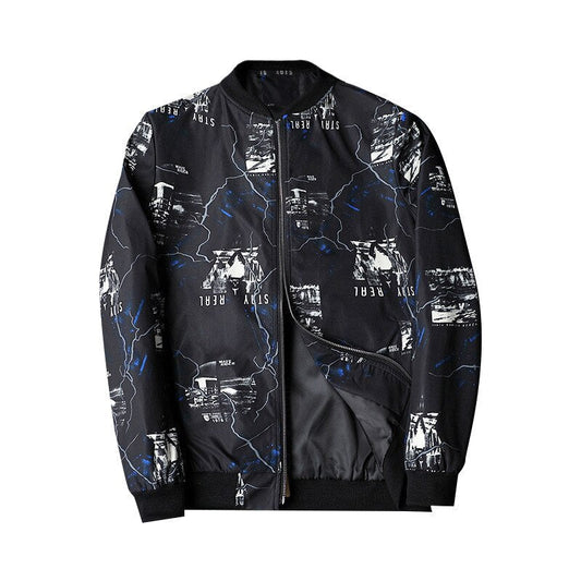 Abstract Printed Men's Bomber Jacket - Enzo