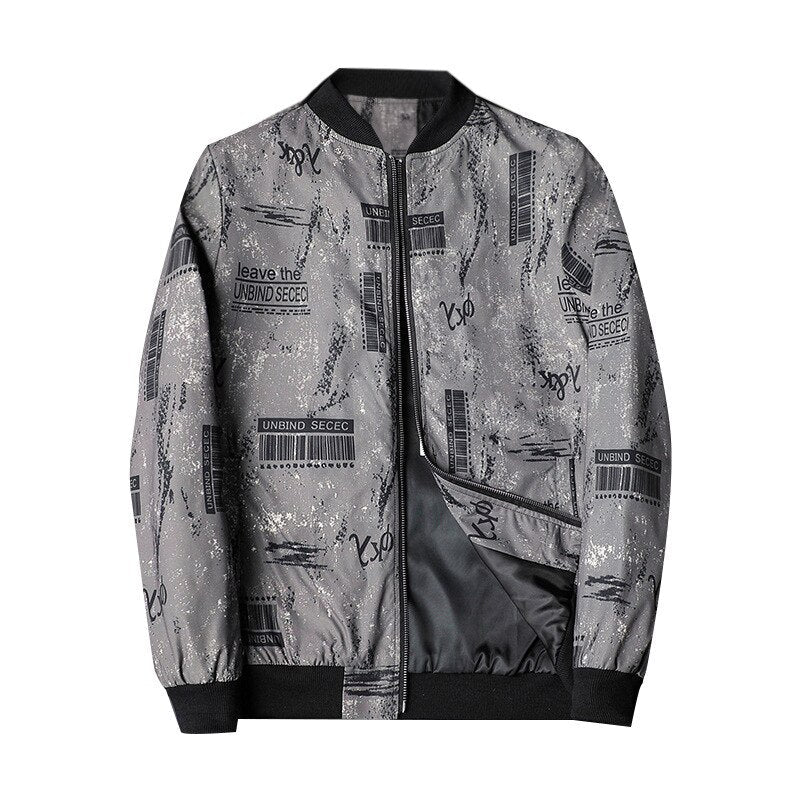 Abstract Printed Men's Bomber Jacket - Enzo