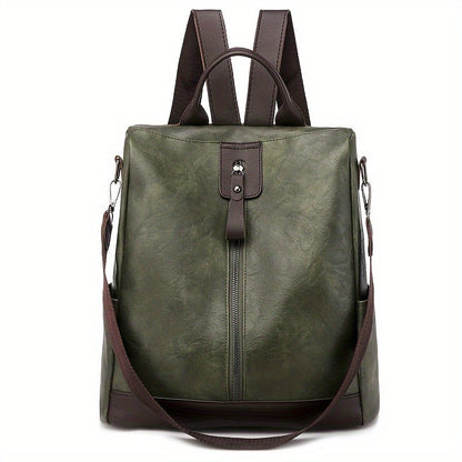 Bag backpack for women made from vegan PU leather with a secure design