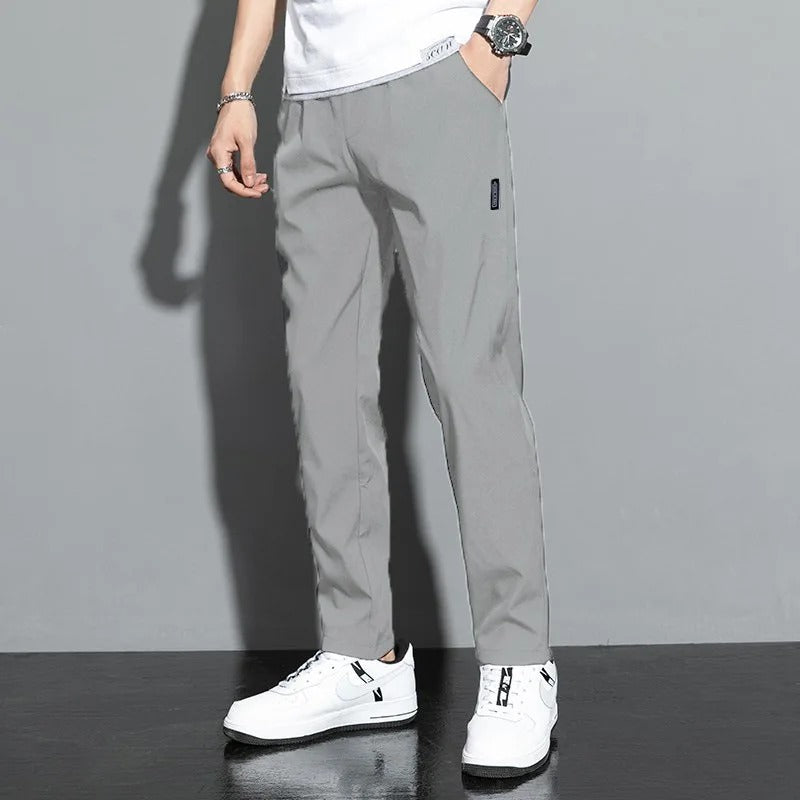 Elegant Fitness Pants with Drawstring Waist