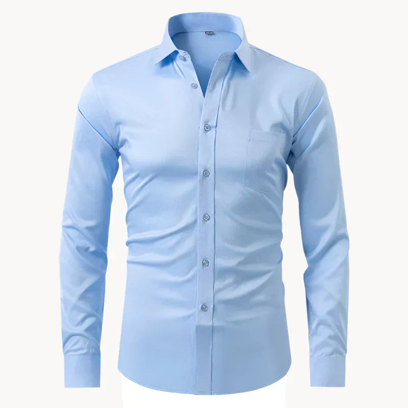 Men's Business Casual Stretch Long Sleeve Shirt