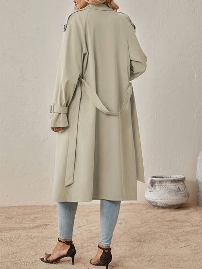 Rovanni – Women’s Long Double-Breasted Trench Coat