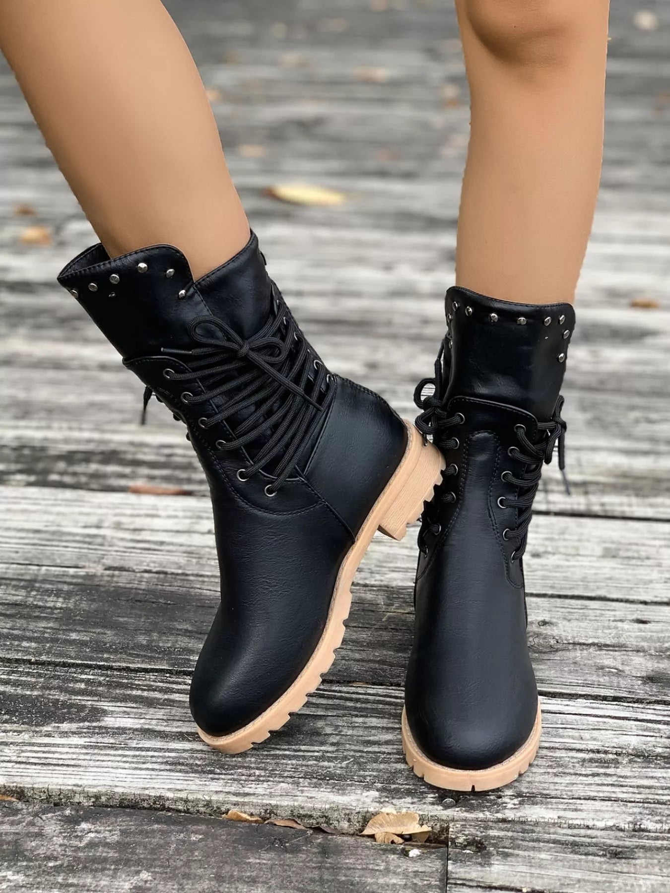Classic Low Block Heel Ankle Boots for Women