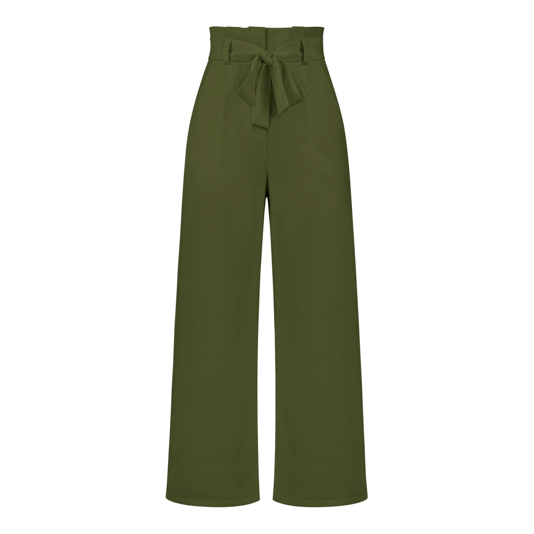 Tie Waist High-Waisted Trousers for women