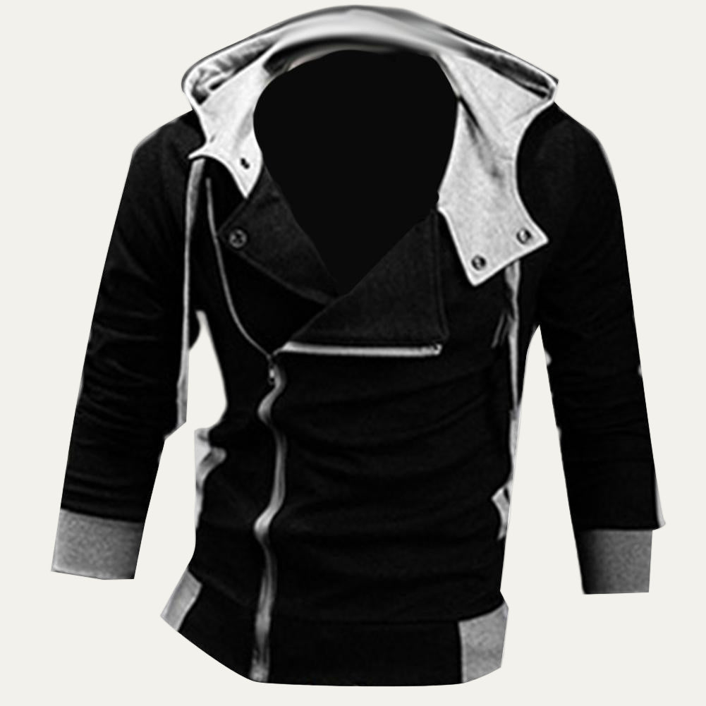 Men’s Futuristic Military Collar Hoodie Jacket