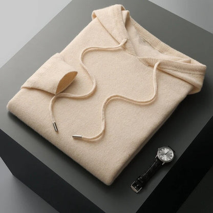 Casual Men's Pullover Knit Hooded Sweater