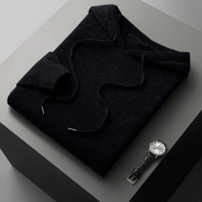 Casual Men's Pullover Knit Hooded Sweater