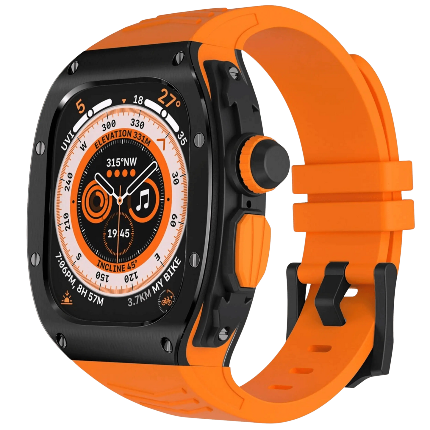 Durable Metal Case and Soft Strap for Apple Watch Ultra