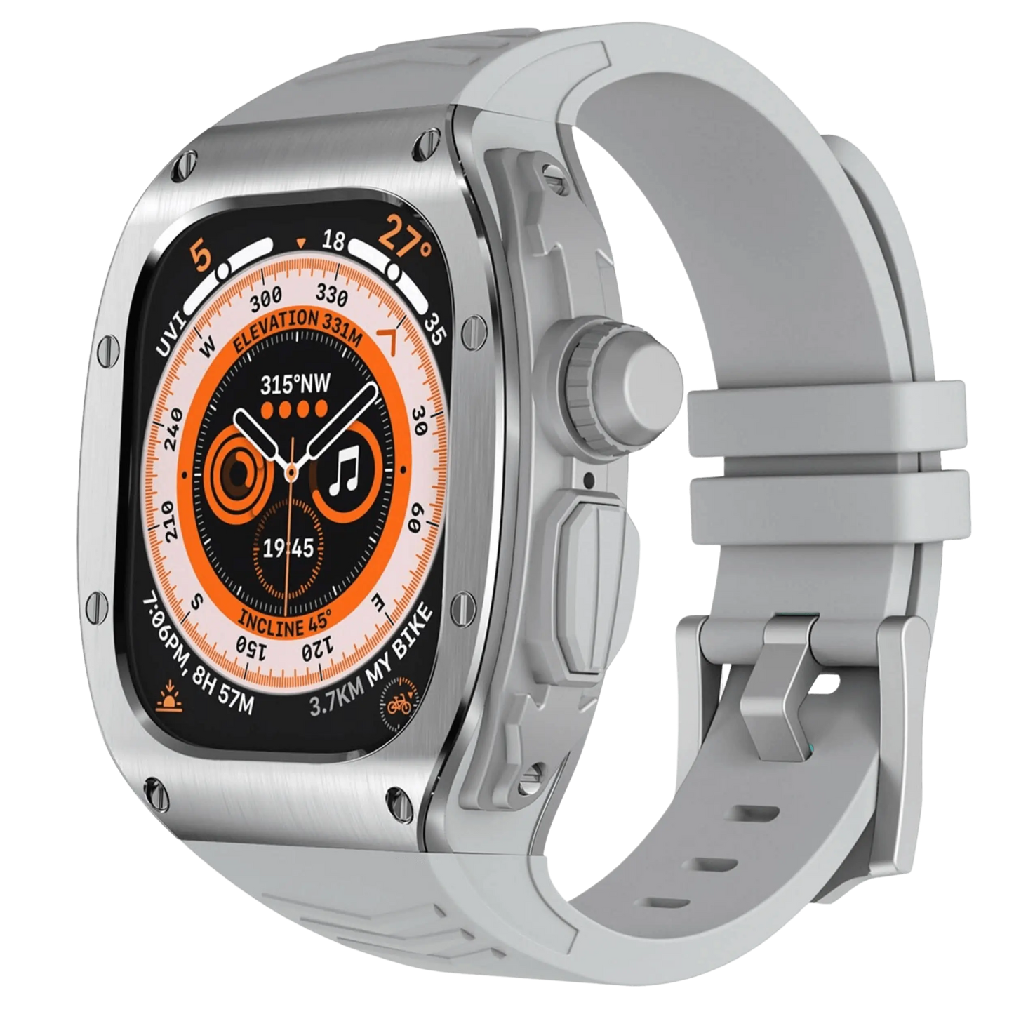 Durable Metal Case and Soft Strap for Apple Watch Ultra