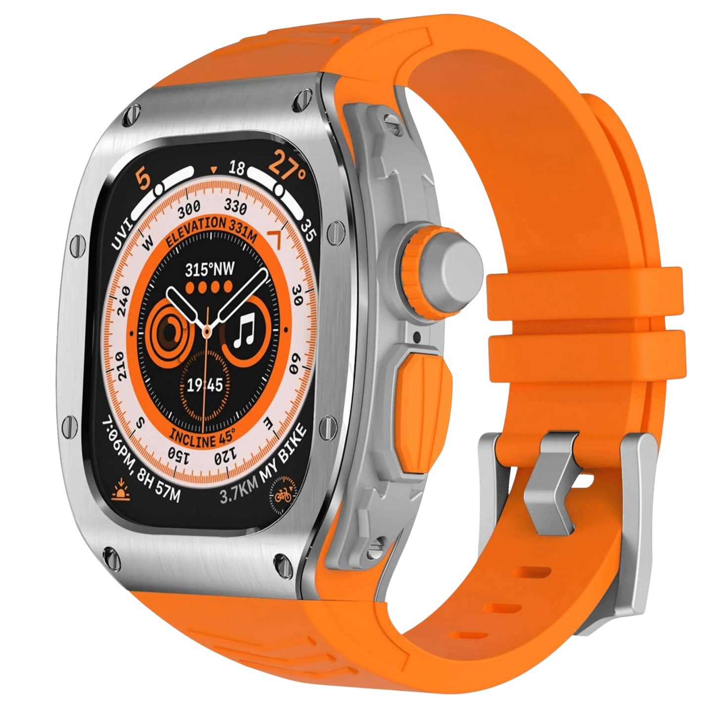 Durable Metal Case and Soft Strap for Apple Watch Ultra