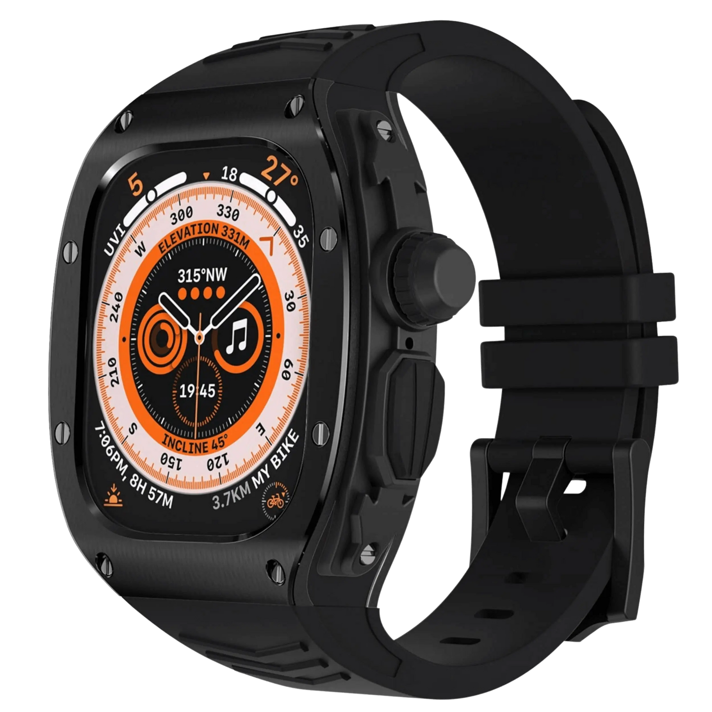 Durable Metal Case and Soft Strap for Apple Watch Ultra