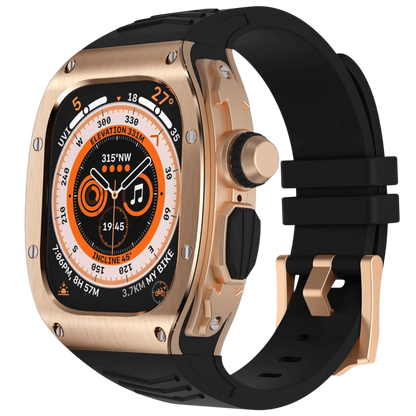 Durable Metal Case and Rubber Strap for Apple Watch Ultra