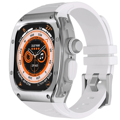 Durable Metal Case and Rubber Strap for Apple Watch Ultra