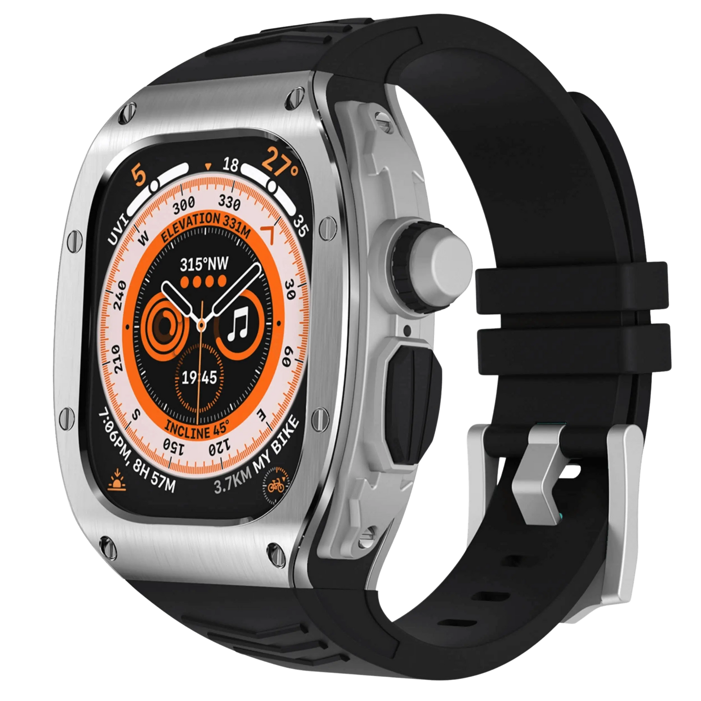 Durable Metal Case and Soft Strap for Apple Watch Ultra
