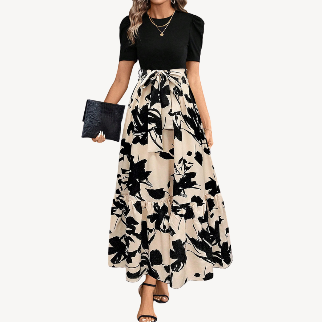 Floral Print Midi Dress Women