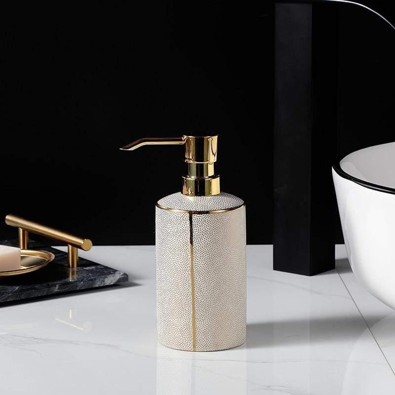 Elegant White Ceramic Bathroom Accessory Set