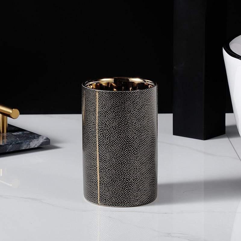 Elegant White Ceramic Bathroom Accessory Set