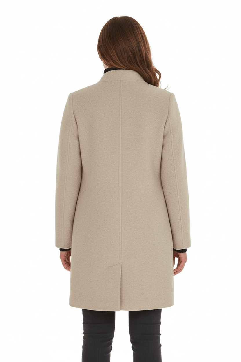 Women’s Long A Line Hooded Button Coat