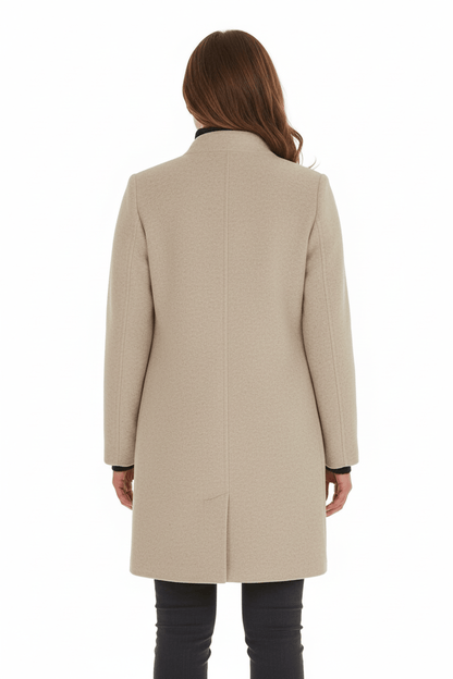 Women’s Long A Line Hooded Button Coat