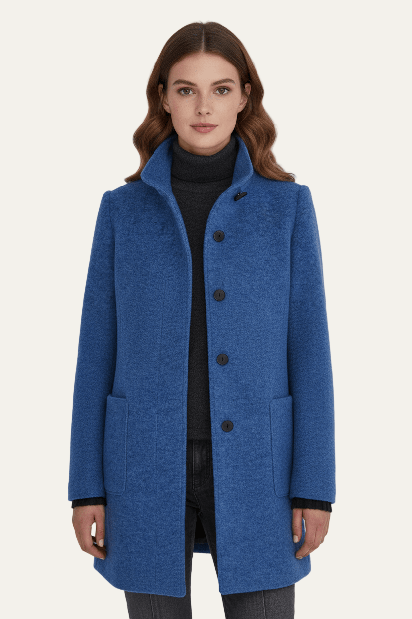 Women’s Long A Line Hooded Button Coat