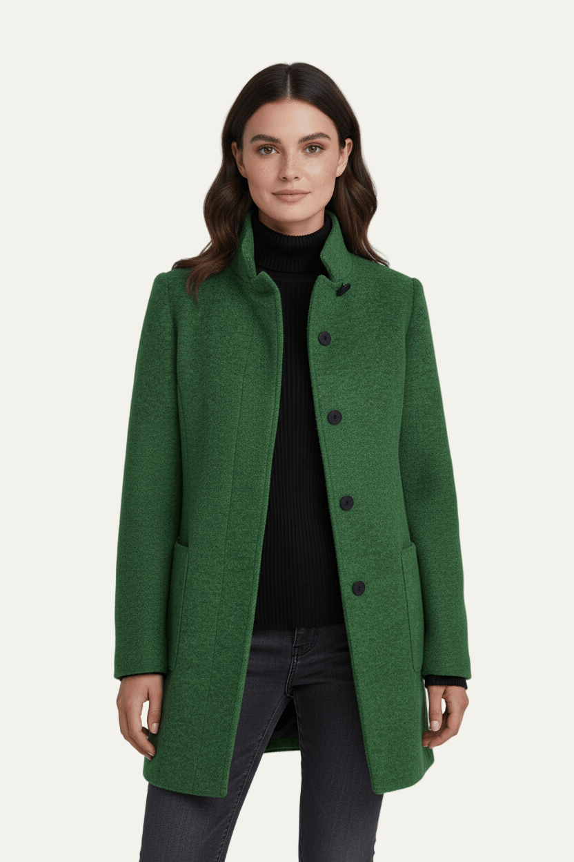 Women’s Long A Line Hooded Button Coat