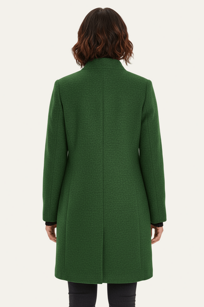 Women’s Long A Line Hooded Button Coat