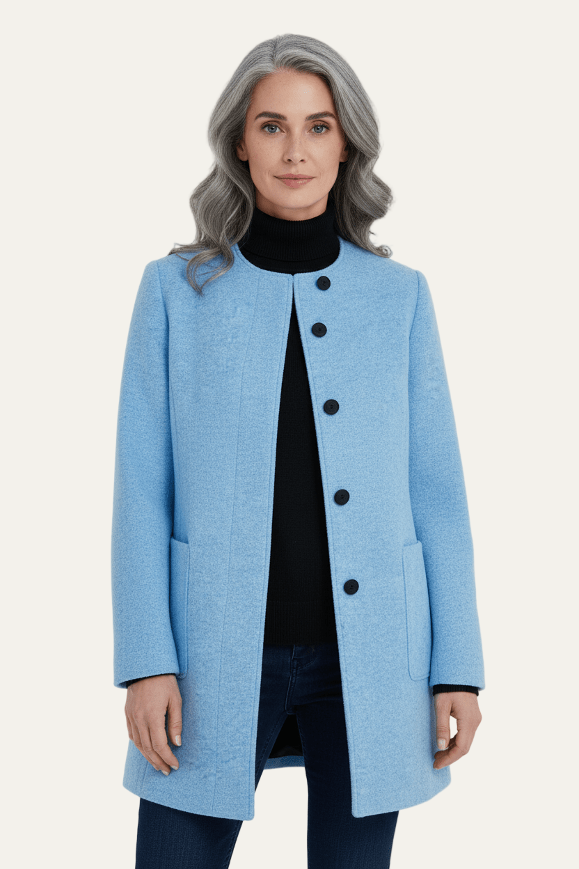 Women’s Long A Line Hooded Button Coat