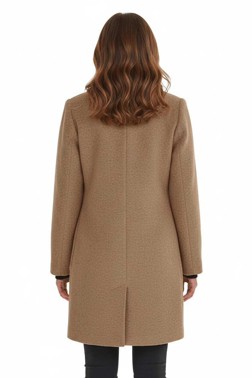 Women’s Long A Line Hooded Button Coat