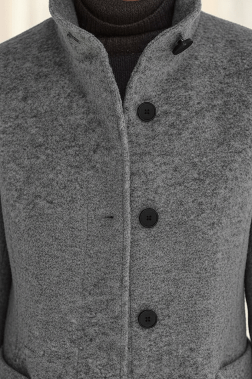 Women’s Long A Line Hooded Button Coat