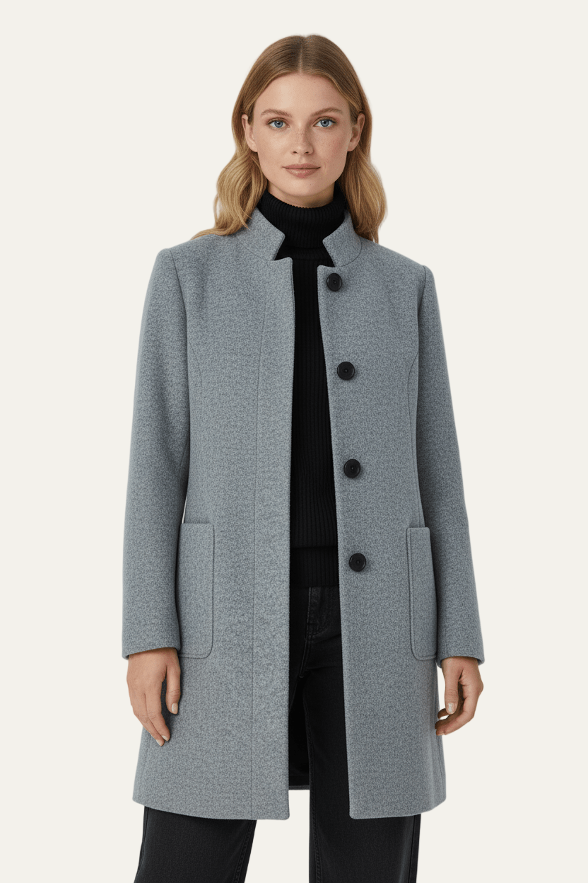 Women’s Long A Line Hooded Button Coat