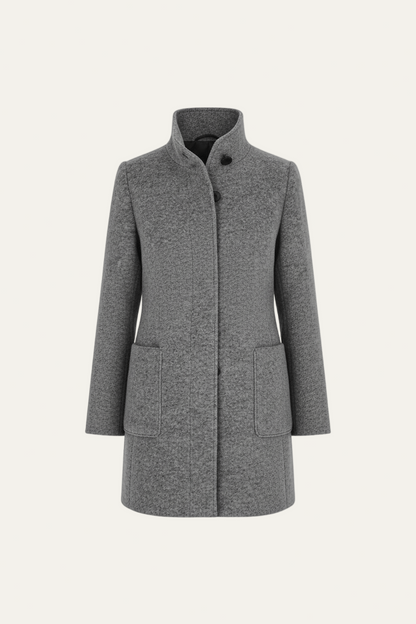 Women’s Long A Line Hooded Button Coat