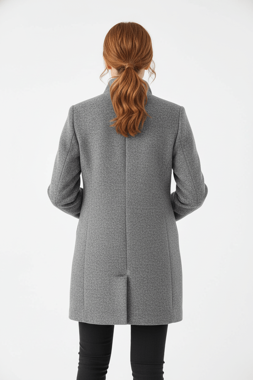 Women’s Long A Line Hooded Button Coat