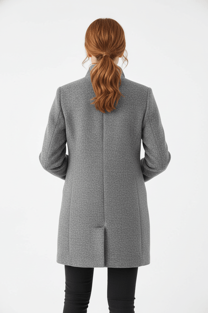 Women’s Long A Line Hooded Button Coat