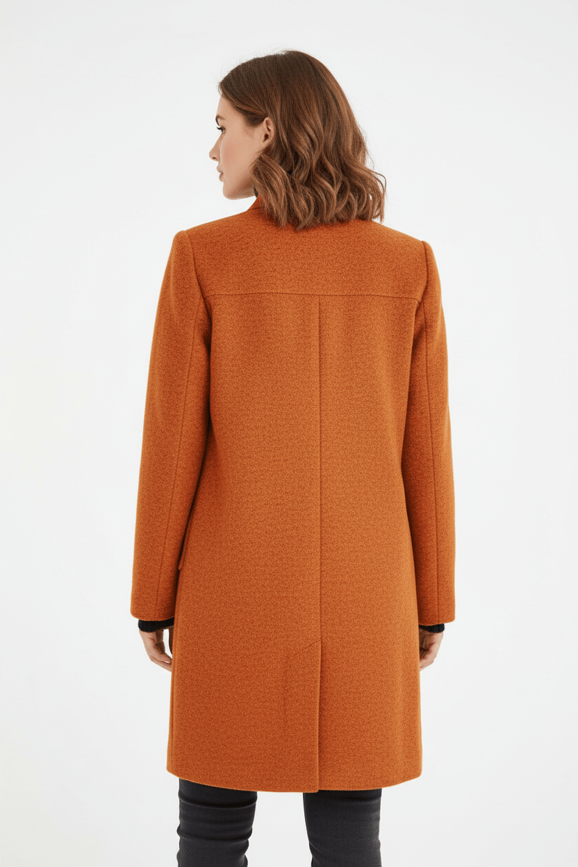 Women’s Long A Line Hooded Button Coat