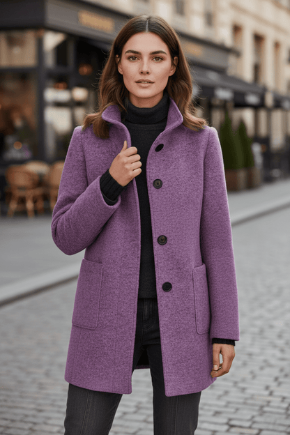 Women’s Long A Line Hooded Button Coat
