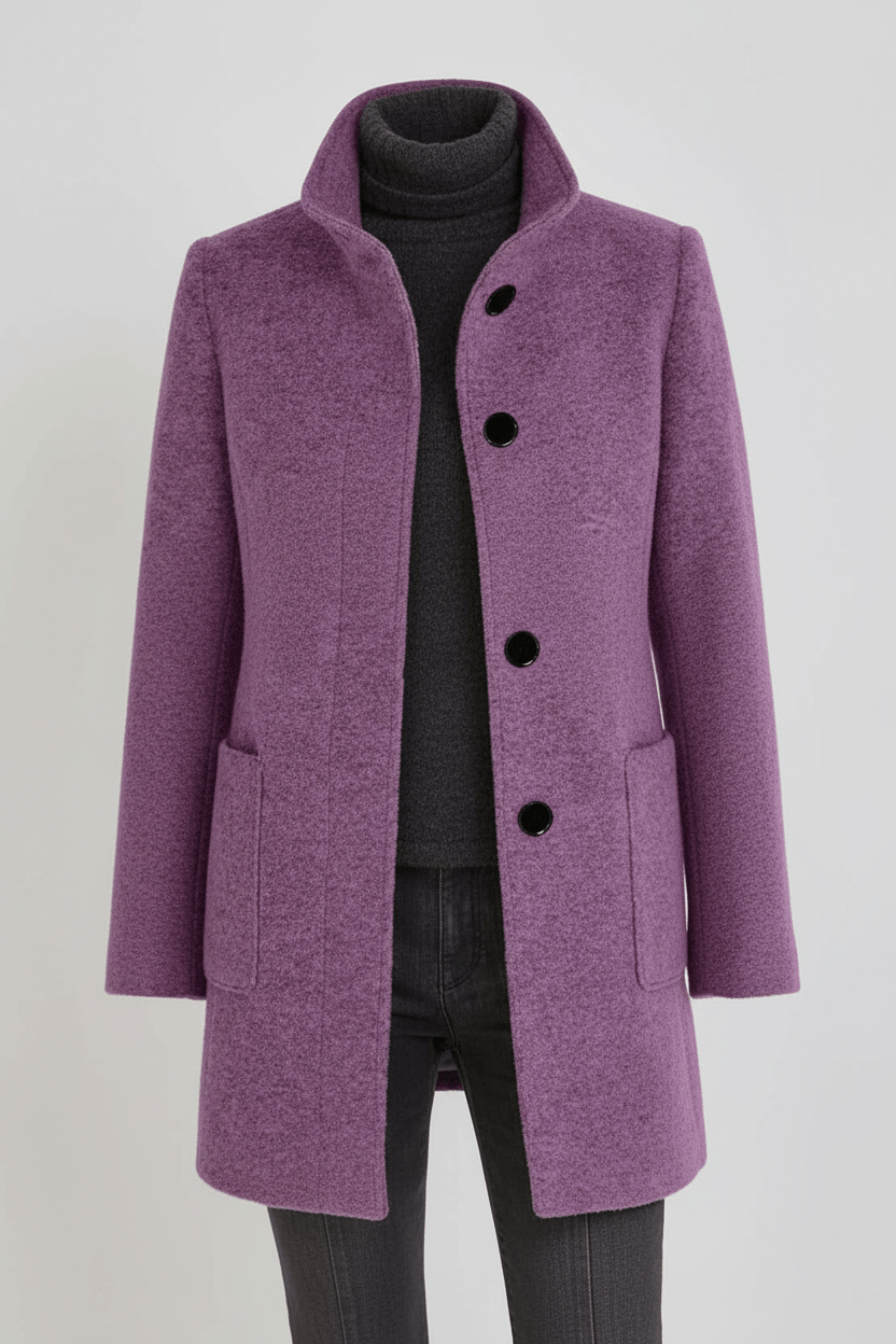 Women’s Long A Line Hooded Button Coat