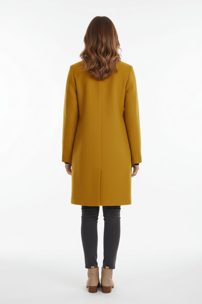 Women’s Long A Line Hooded Button Coat