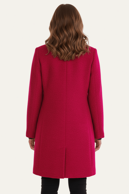 Women’s Long A Line Hooded Button Coat